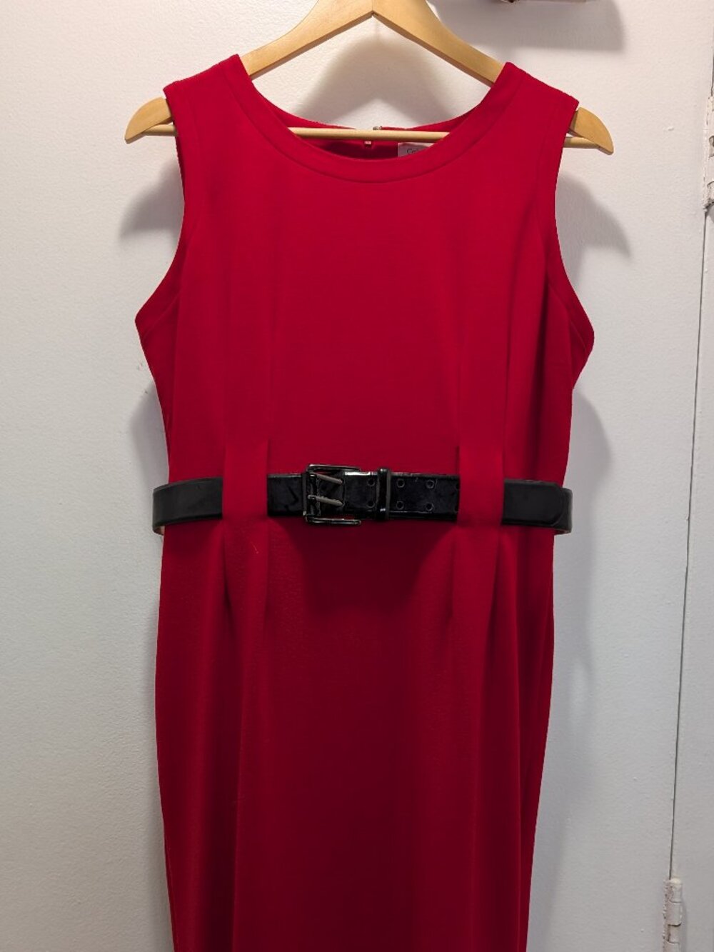 Calvin Klein Red Midi Sleevless Dress